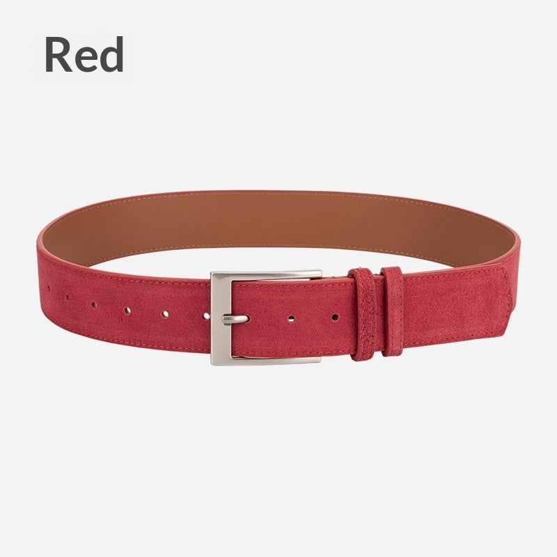 Womens Niche Style Decorative Dress Pants Belt Korean Style Genuine Leather Waist Belt