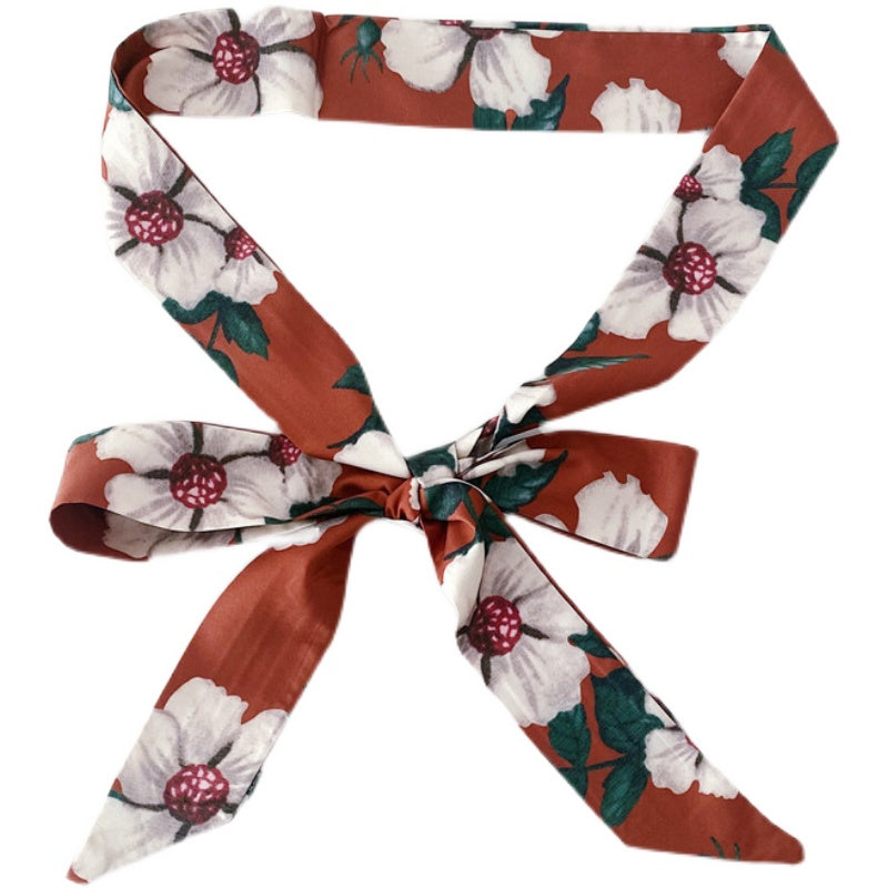 Fashionable Extra-Long Silk Scarf Belt For Women