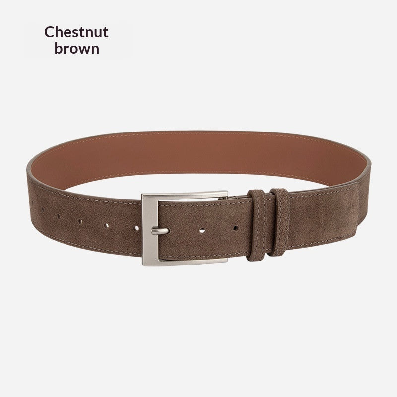 Womens Niche Style Decorative Dress Pants Belt Korean Style Genuine Leather Waist Belt
