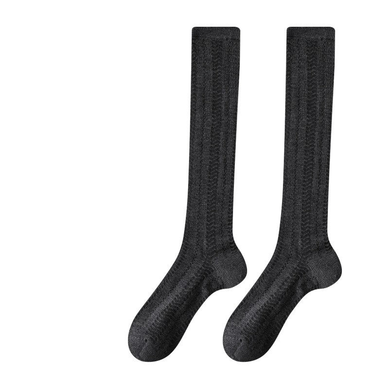 Summer Thin Mesh Breathable Calf Socks For Children, Versatile Midsole Stacking Socks