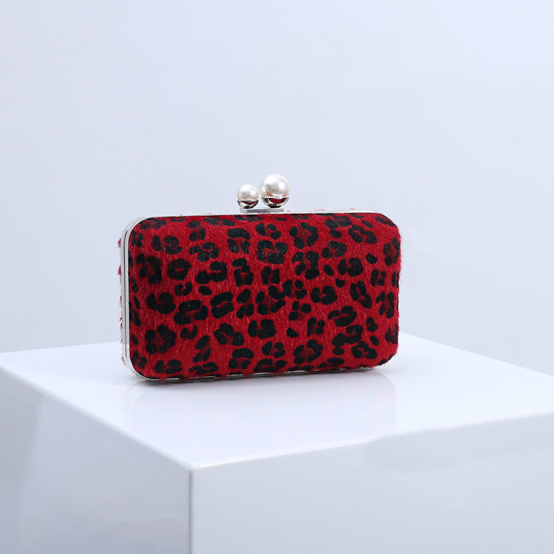 Classic Cross-Border EuropeanAmerican Leopard-Print Fashionable Shoulder Clutch Bag