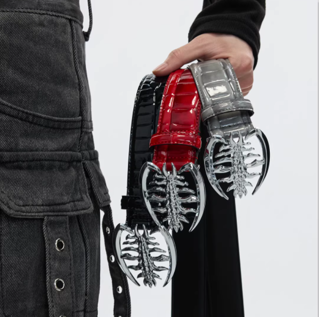 Heavy Duty Metal Ribbed Buckle Niche Belt