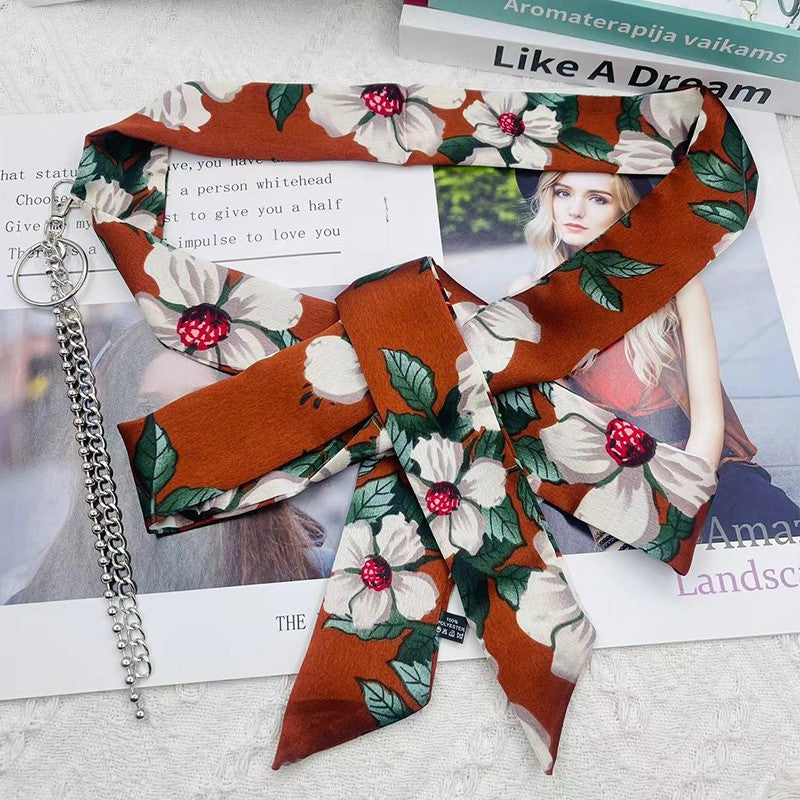 Fashionable Extra-Long Silk Scarf Belt For Women