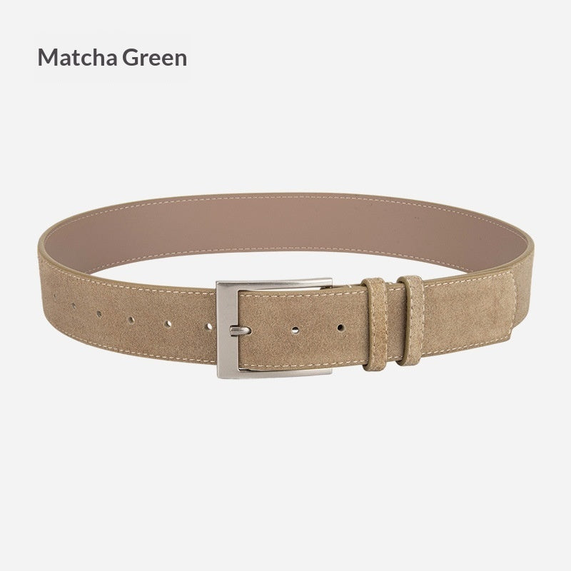 Womens Niche Style Decorative Dress Pants Belt Korean Style Genuine Leather Waist Belt