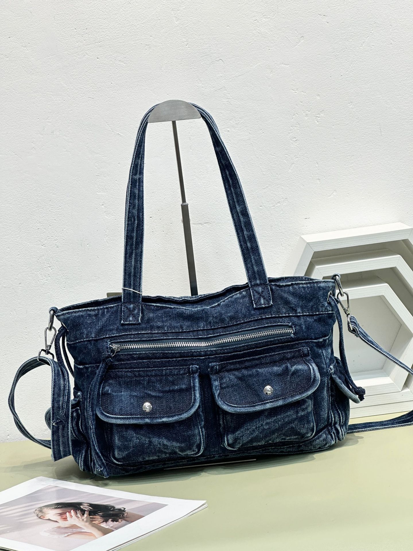 New Washed Denim Womens Shoulder Bag