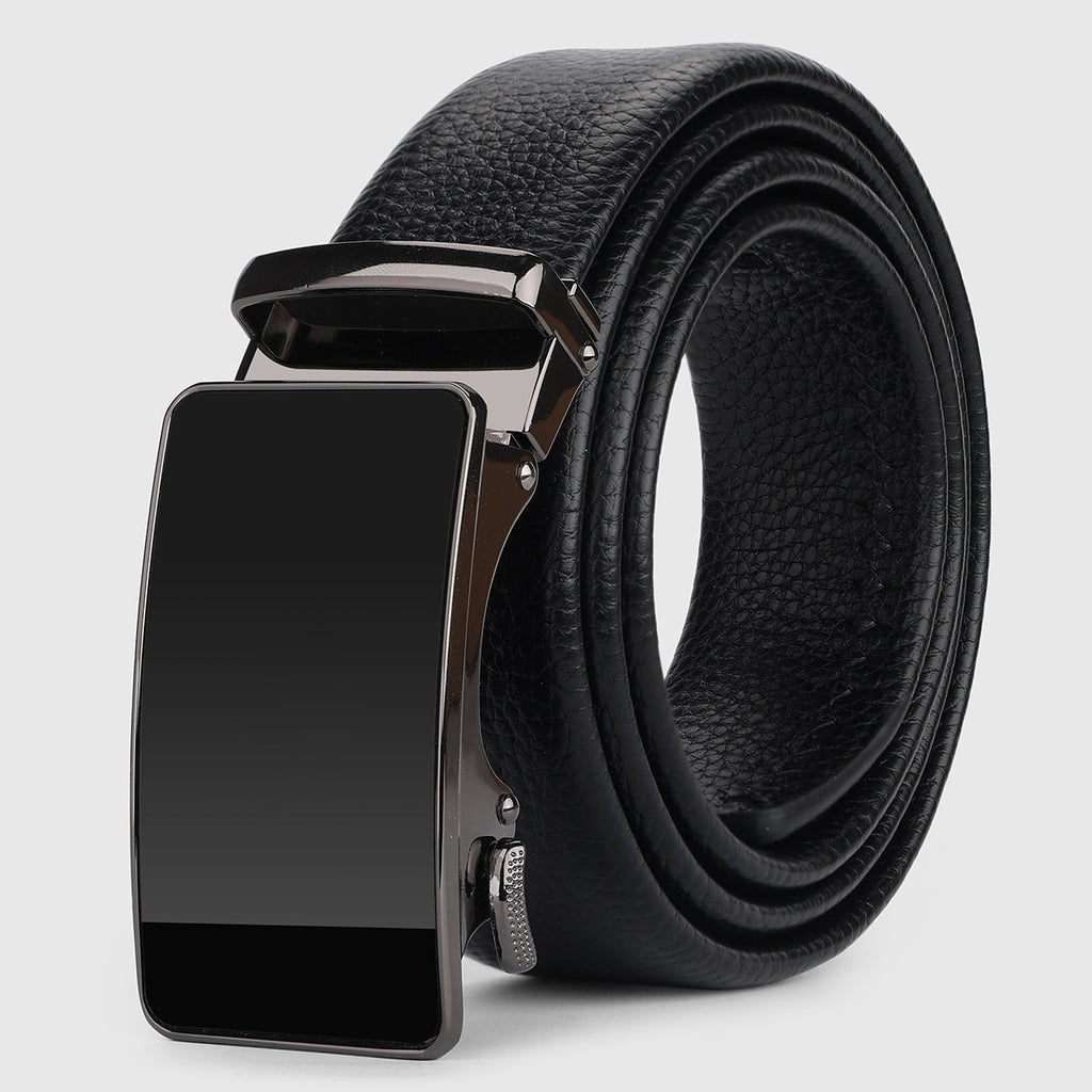Full-Grain Leather With Automatic Buckle Business Professional Style Mens Belt