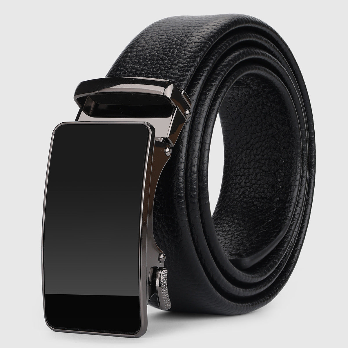 Full-Grain Leather With Automatic Buckle Business Professional Style Mens Belt