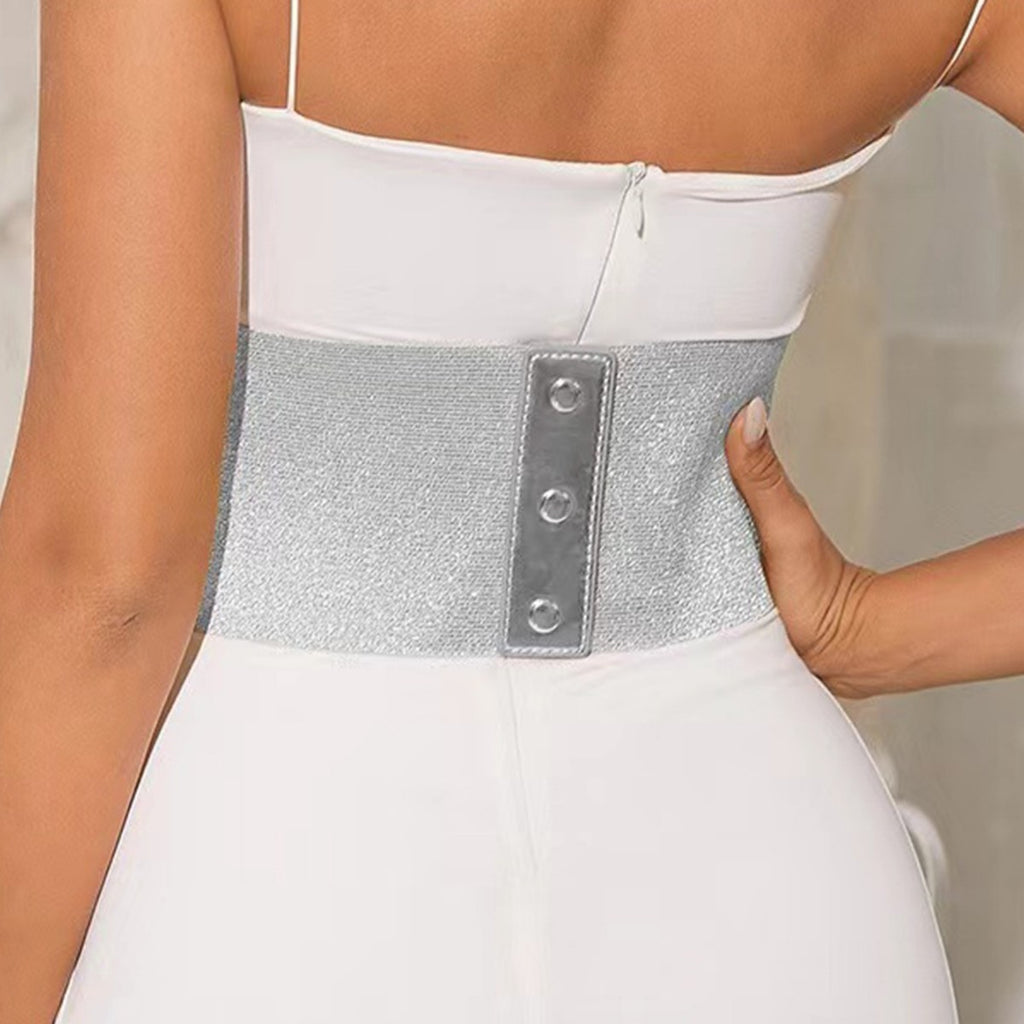 European And American-style Versatile Elastic Wide Decorative Belt For Skirts Springautumn Womens