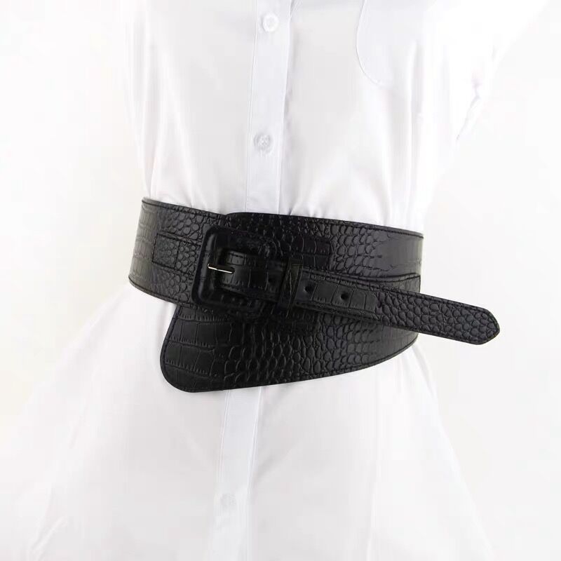 Extra Wide Women's Elastic Waist Seal Overcoat Skirt Belt