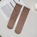 10pairs Thin Silk Stockings For Women In Spring And Autumn, Short Pearl Crystal Silk Midsole, Summer Breathable Short Stockings