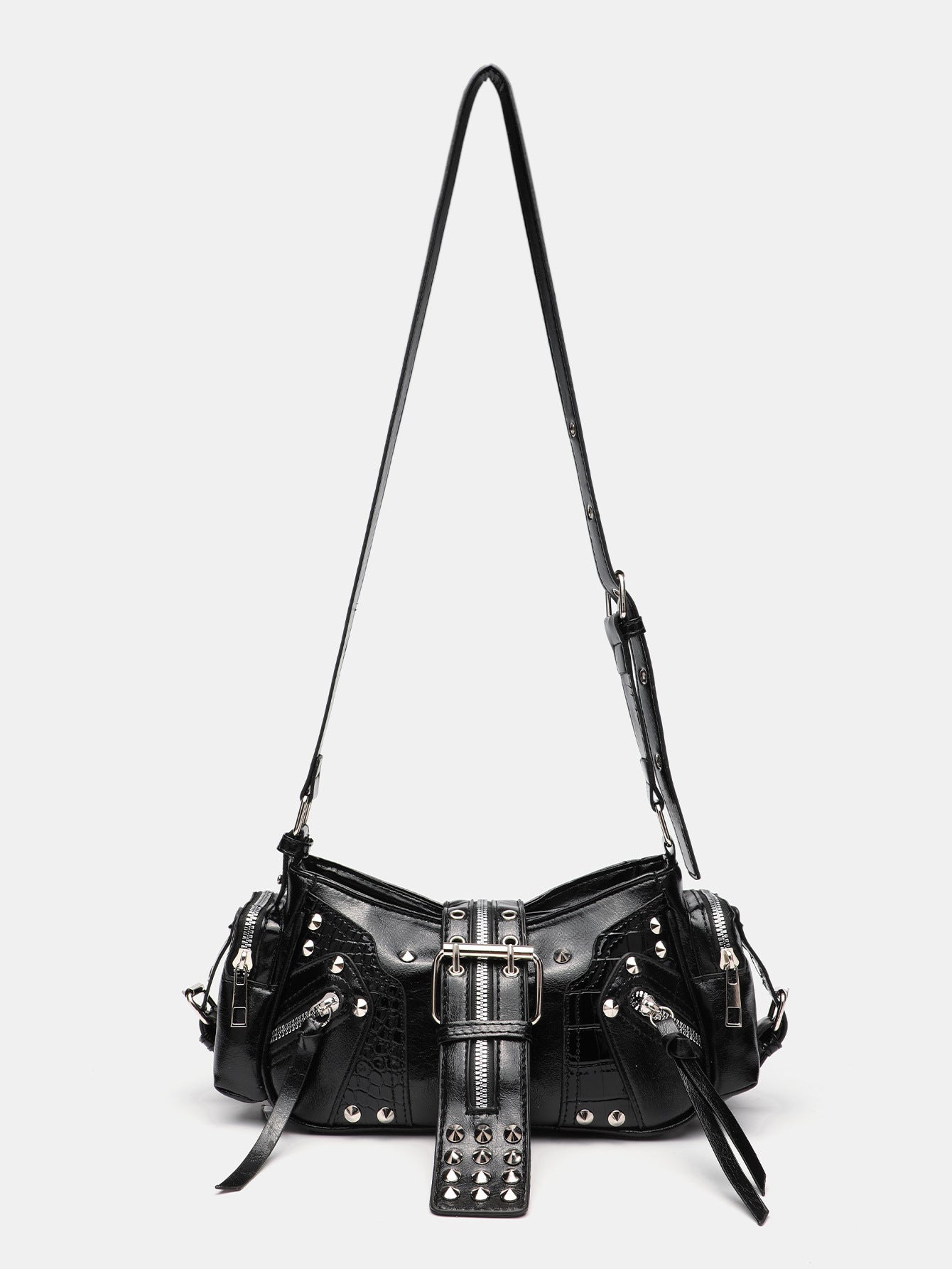 Motorcycle Punk Rivet Retro Womens Crossbody Bag