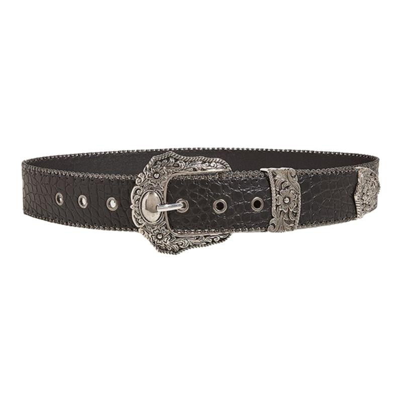 American Y2K Retro Carved Crocodile-pattern Belt