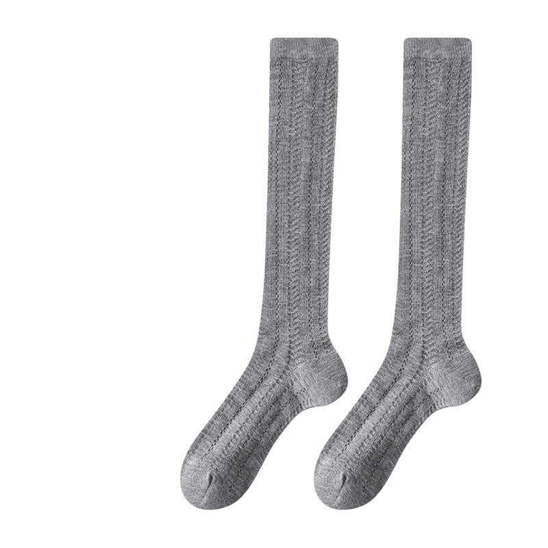 Summer Thin Mesh Breathable Calf Socks For Children, Versatile Midsole Stacking Socks