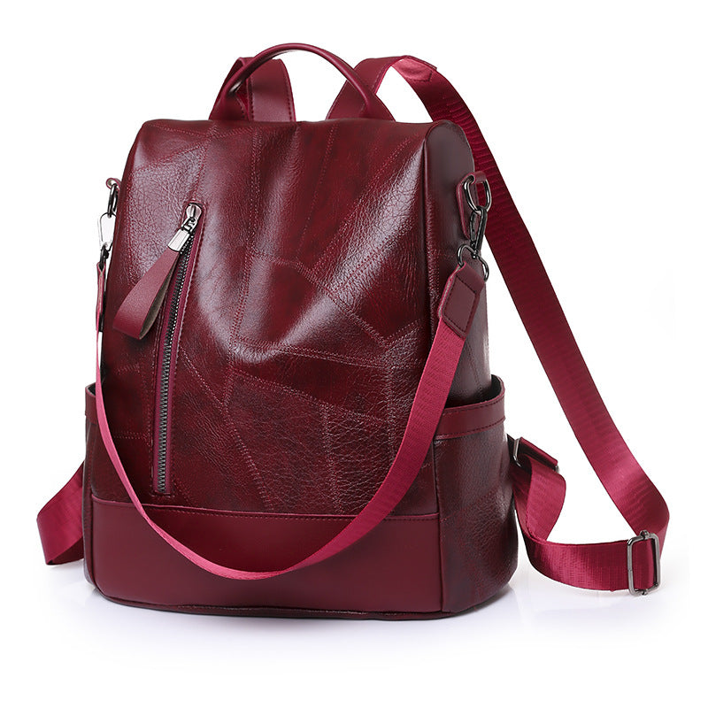 Women's Large-Capacity Casual Patchwork Backpack