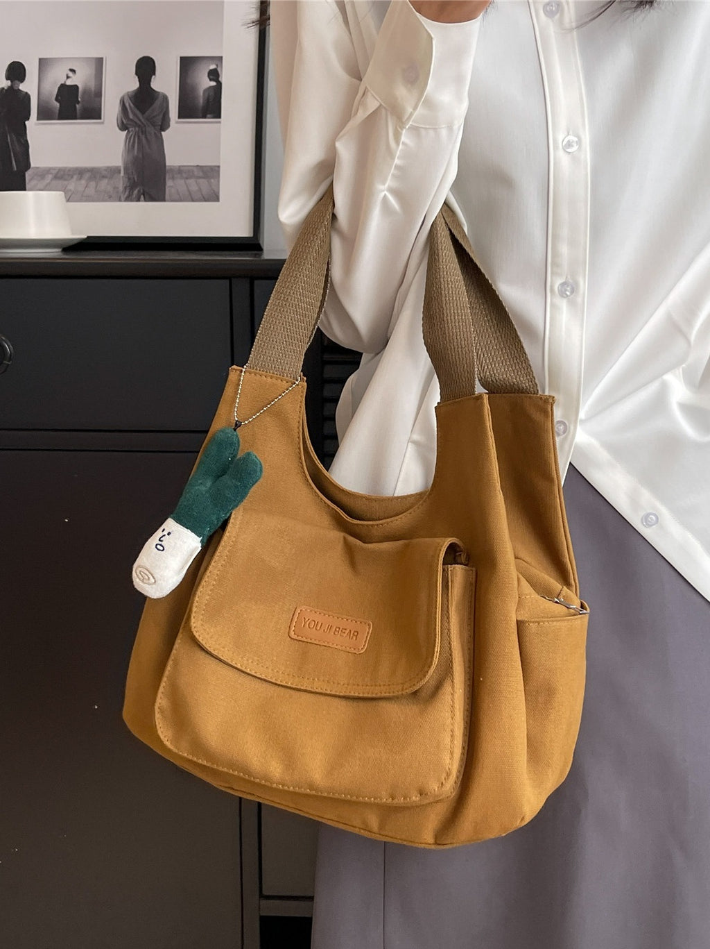 Leisure Commute Large Capacity Summer Fashion Canvas Support All-match Shoulder Bag