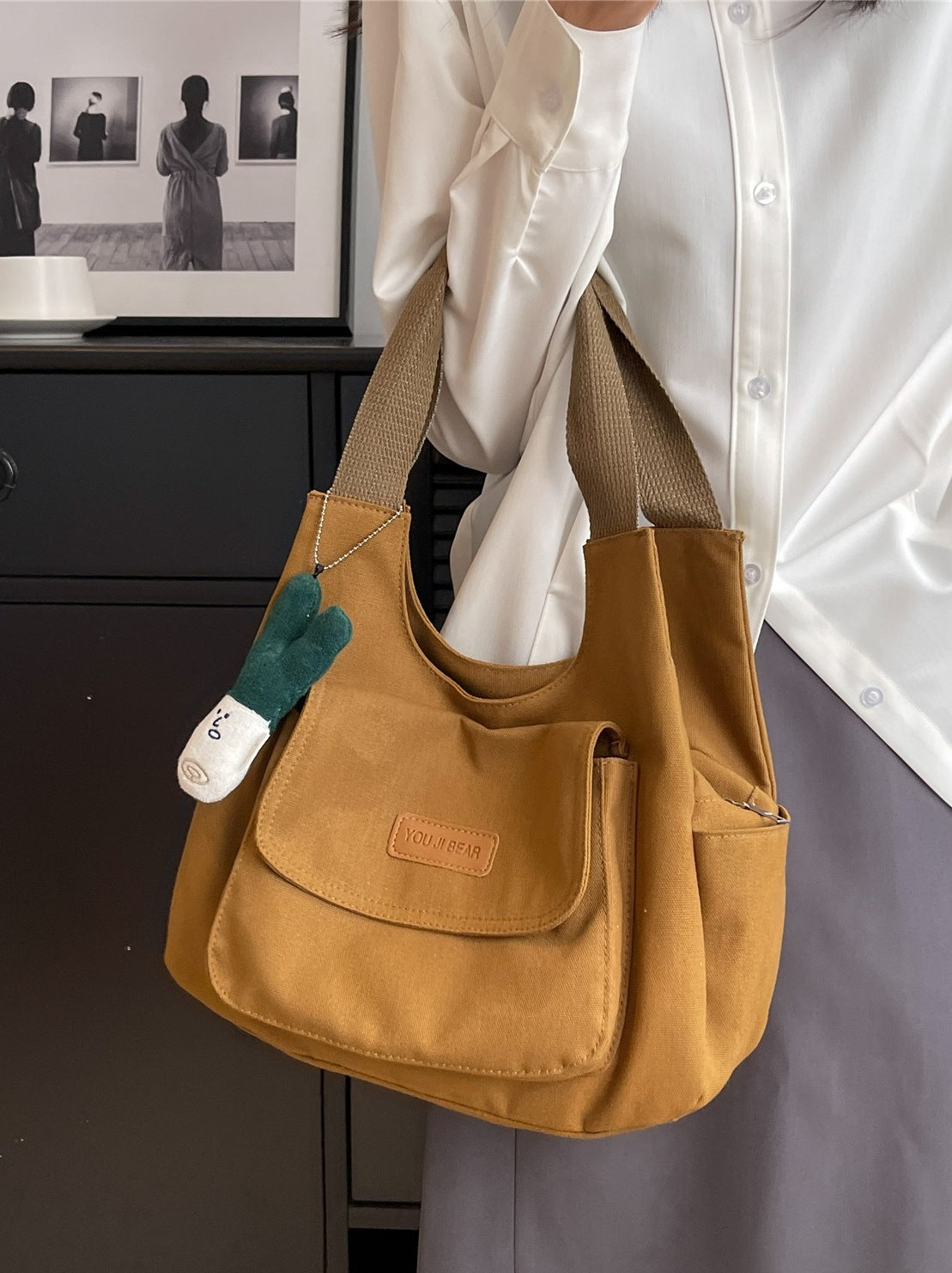 Leisure Commute Large Capacity Summer Fashion Canvas Support All-match Shoulder Bag