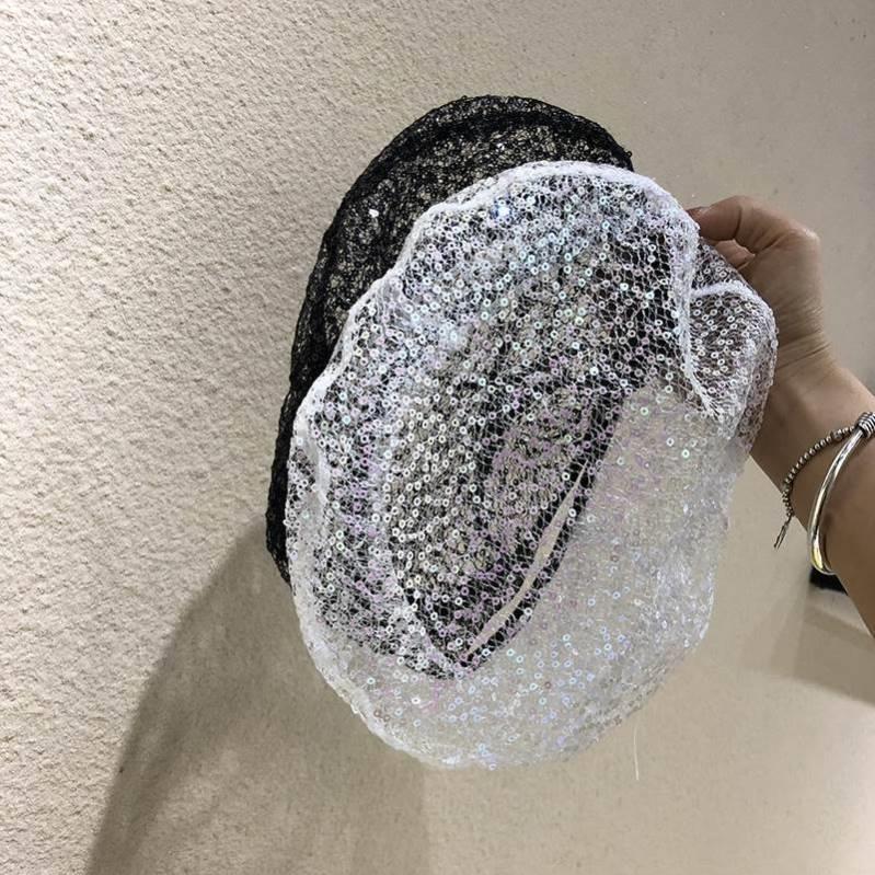 Mesh Hat Cover Gray Hair Lace Pile Heap Cap Thin Spring Women's Big Head Circumference