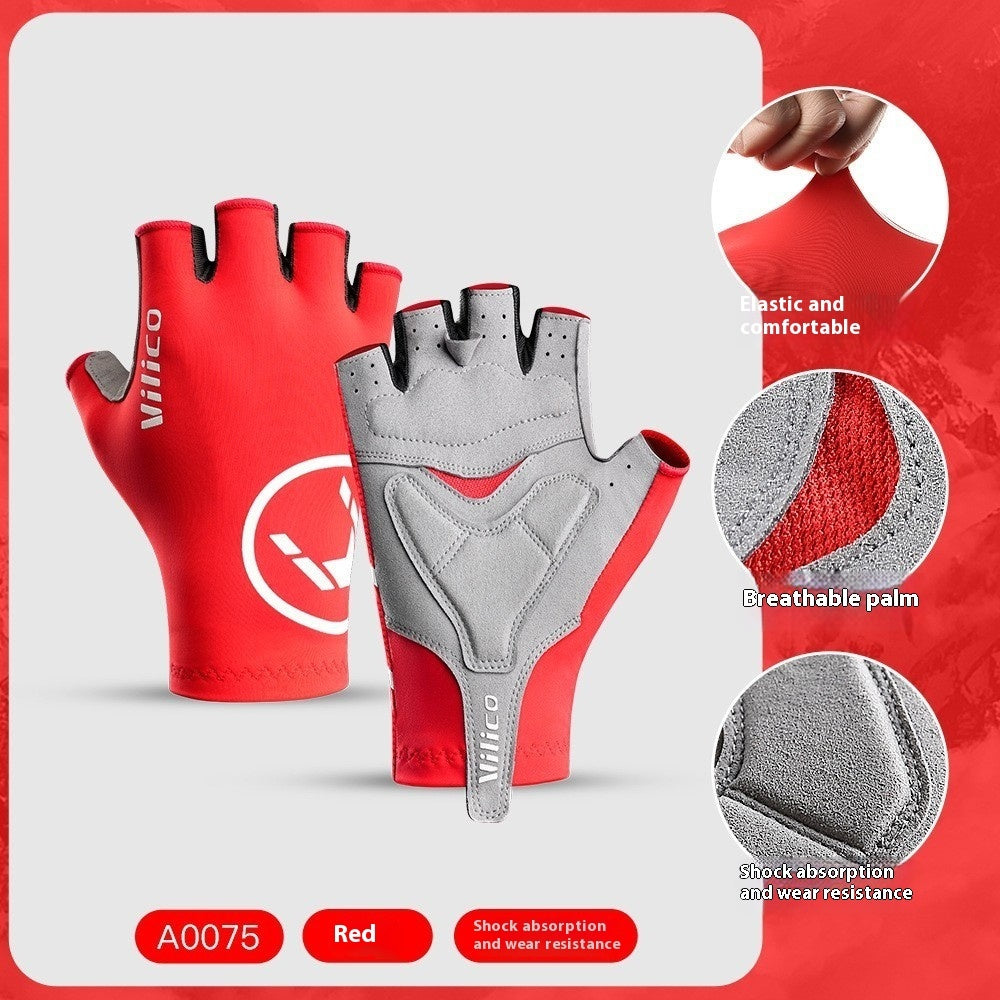 Spring And Summer Outdoor Mountain Bike Riding Gloves Thin Shock Absorption
