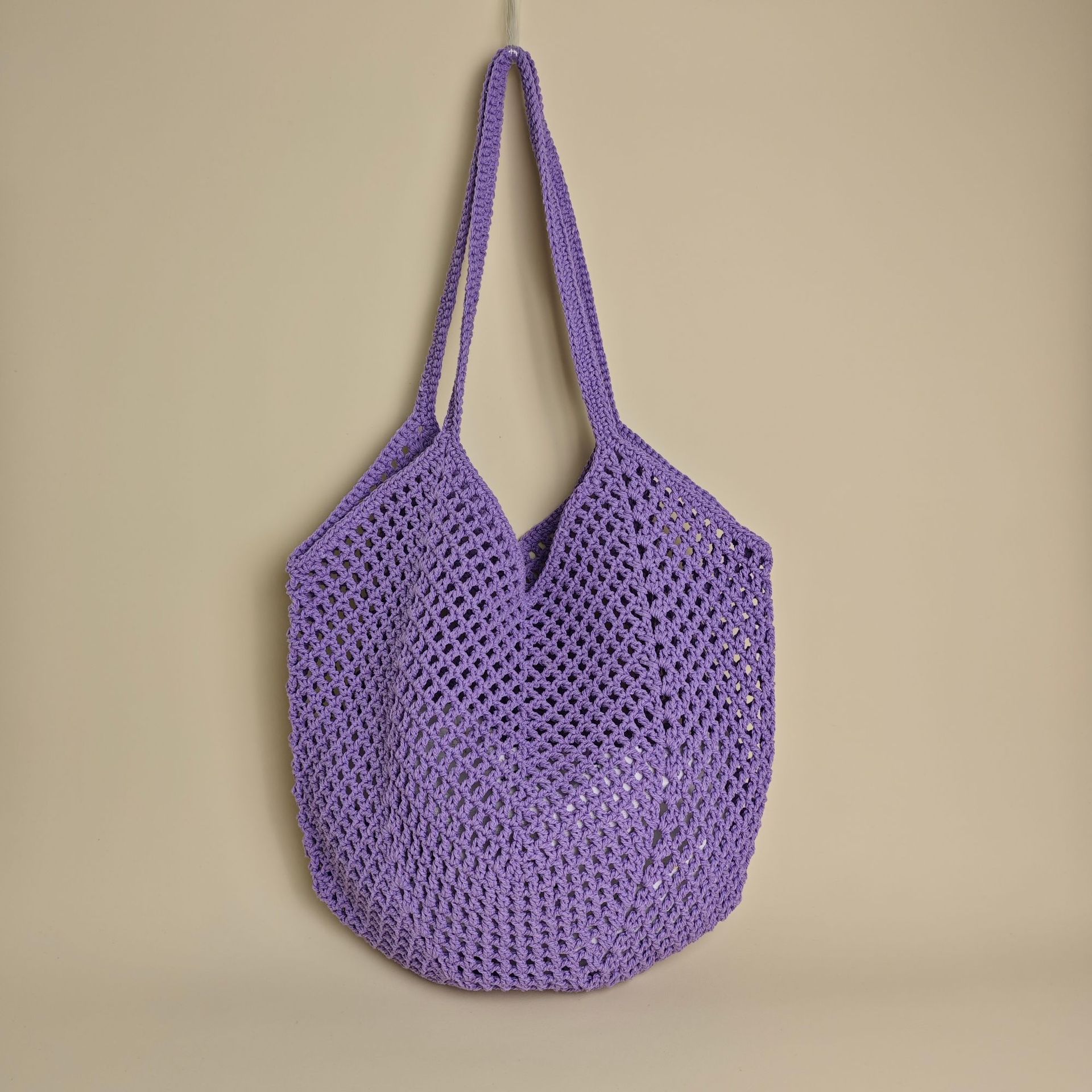 Hollow-out Knitted Tote Bag For Women