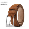 Wear-resistant Scratch-proof Pin-buckle Belt A Vintage Suede Casual And Business Waistband For Trousers
