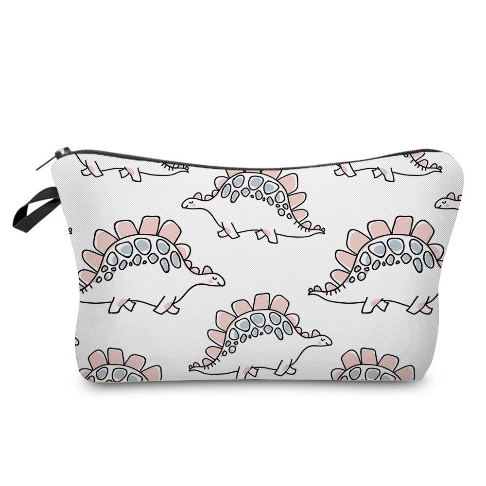 Cartoon Dinosaur Print Makeup Bag