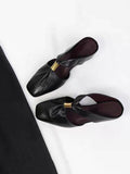Womens French-toe Slippers With Pleated Sheepskin Lining