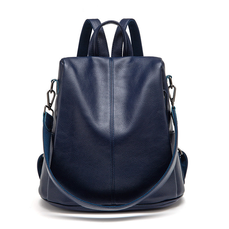 Versatile Large-Capacity Anti-Theft Bag Soft Leather Backpack