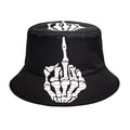Skull Finger Pattern Positioning Bucket Hat