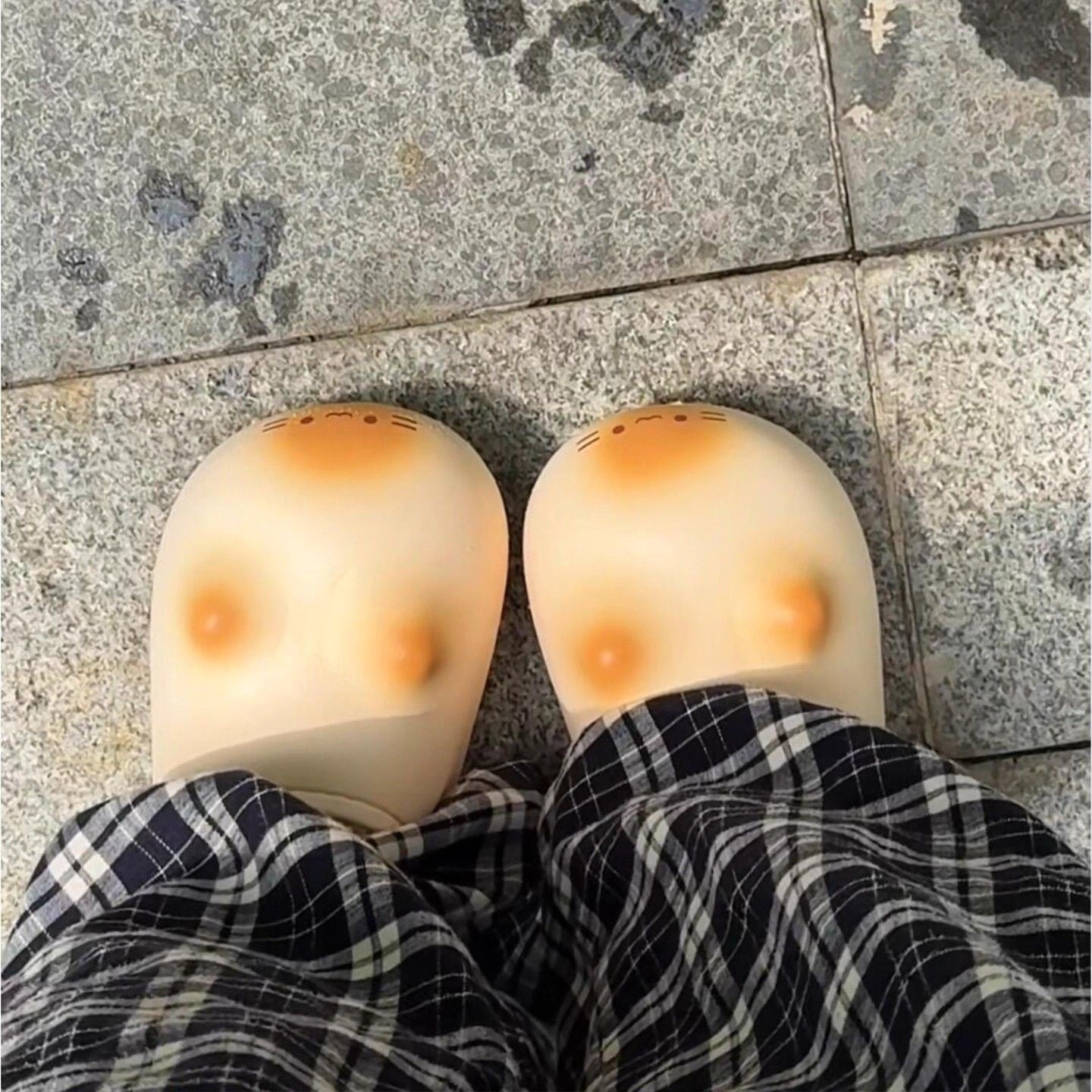 Warm Fleece-Lined Non-Slip Waterproof Adorable Kitty Cotton Slippers For Women