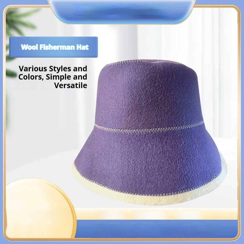 Thickened Absorbent  Foldable Wool Felt Fisherman Hat