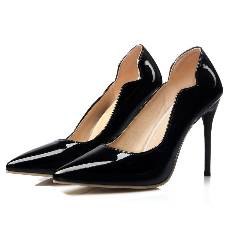 Sexy High-heeled Stiletto Patent Leather Pumps
