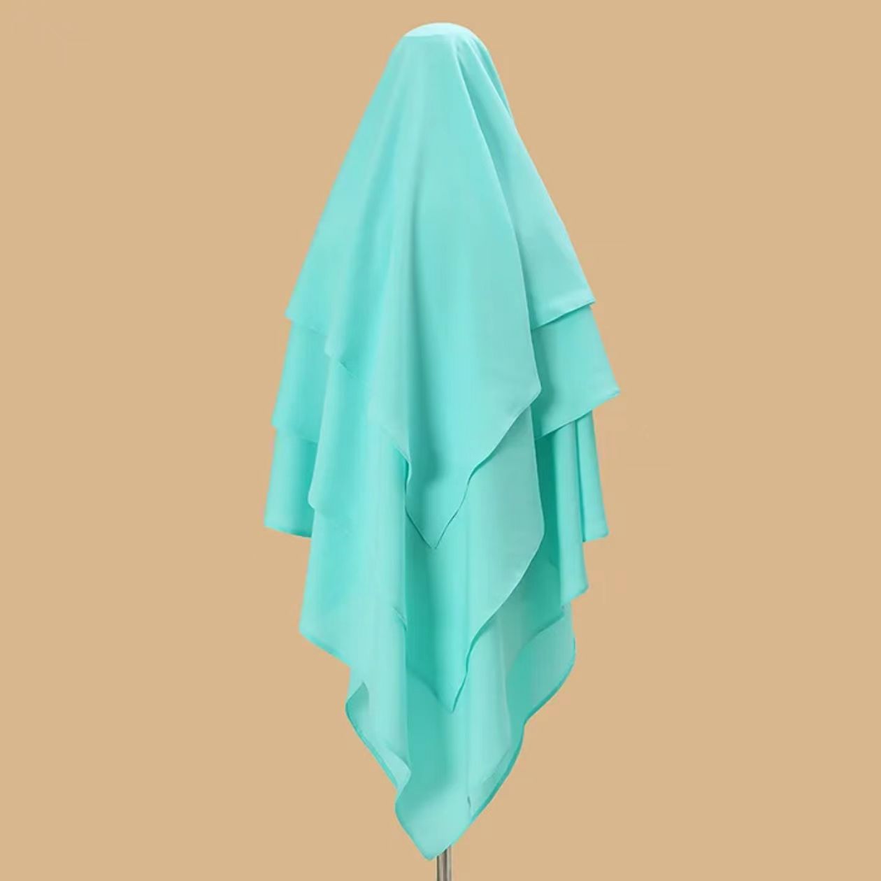 Extended And Widened Single-layer Ripped-edge Headscarf