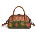 Retro Ethnic-style Full-grain Leather Shoulder Bag For Women