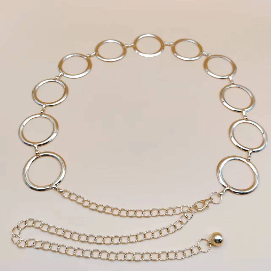 European And American-style Metal Ring Waist Chain Fashionable And Minimalist