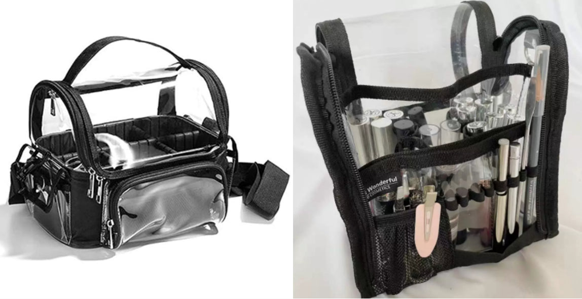 PCV Transparent Waterproof Portable Easy-to-Clean Cosmetic Bag