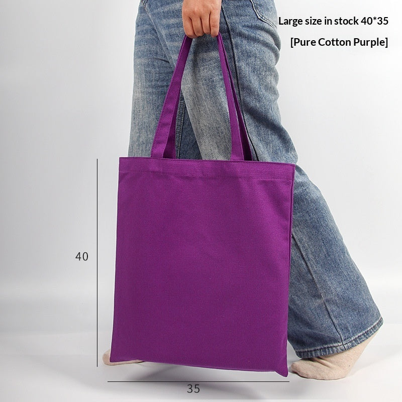 Pure Cotton Colored Portable Canvas Bag
