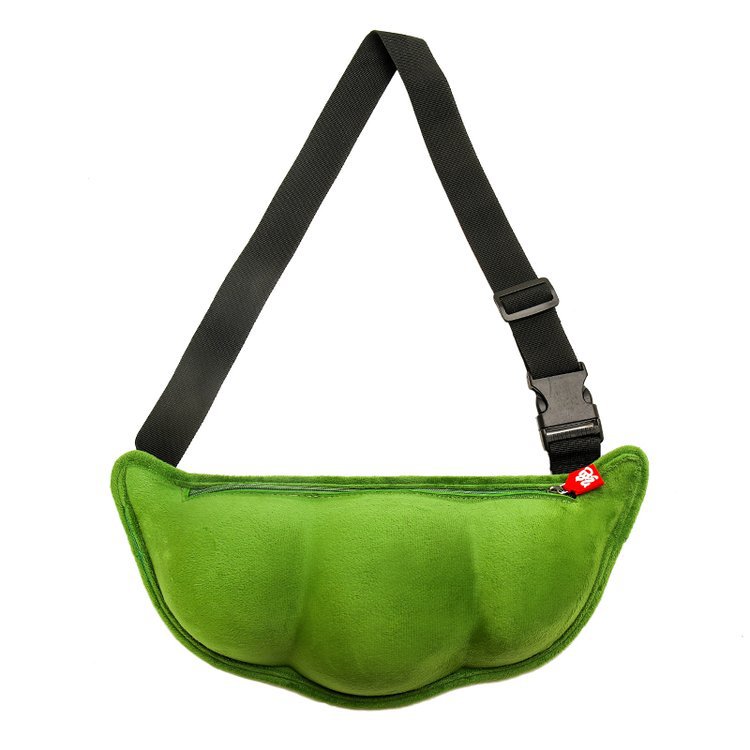 Women's Soft And Cute Plush Pea-Shaped Crossbody Bag