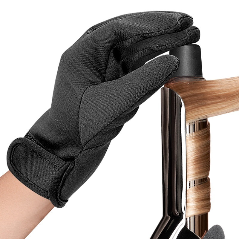 Five-finger Thick Lace-up Hair Gloves Heat Insulation
