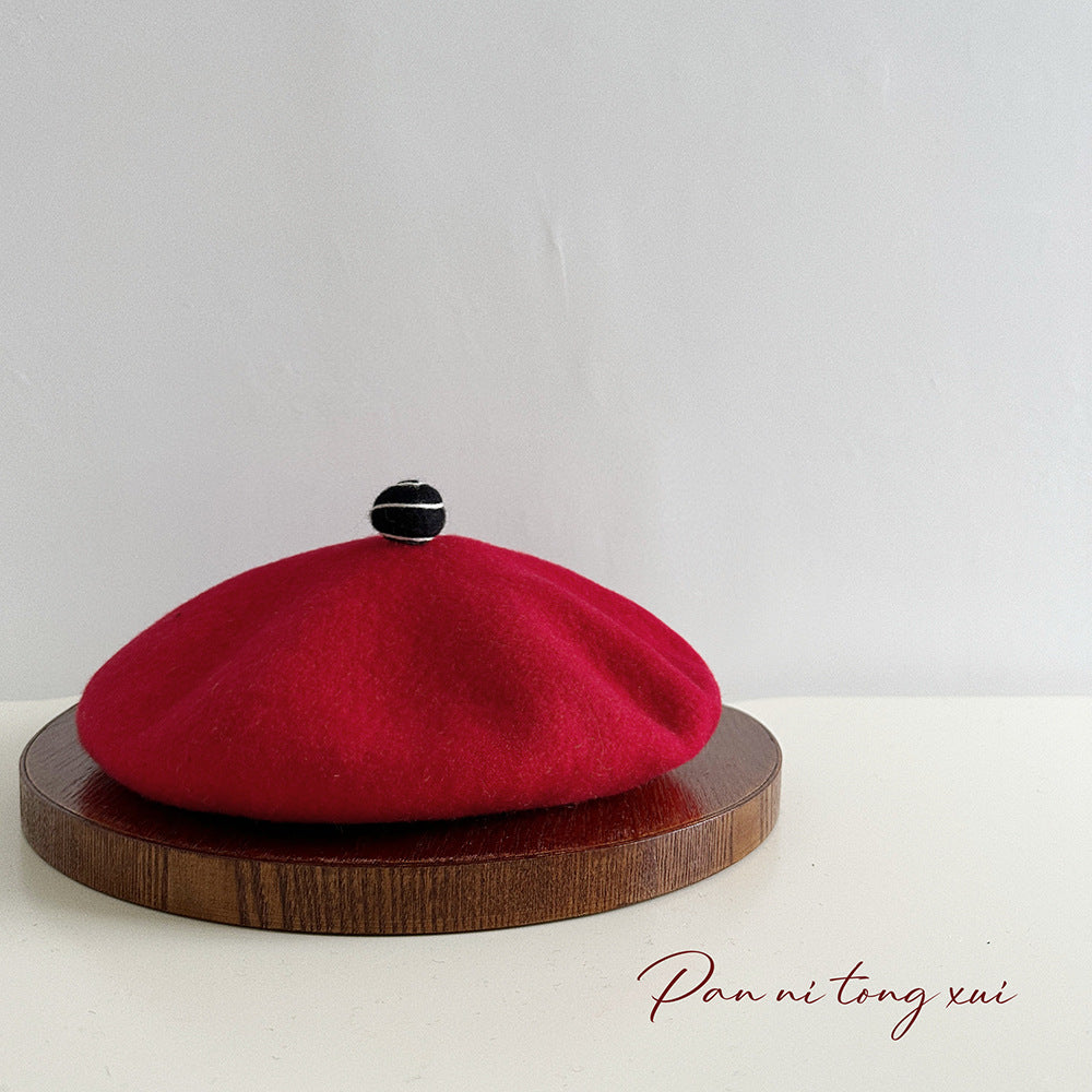 High-Quality Wool Beret Womens Wool Felt Painters Cap