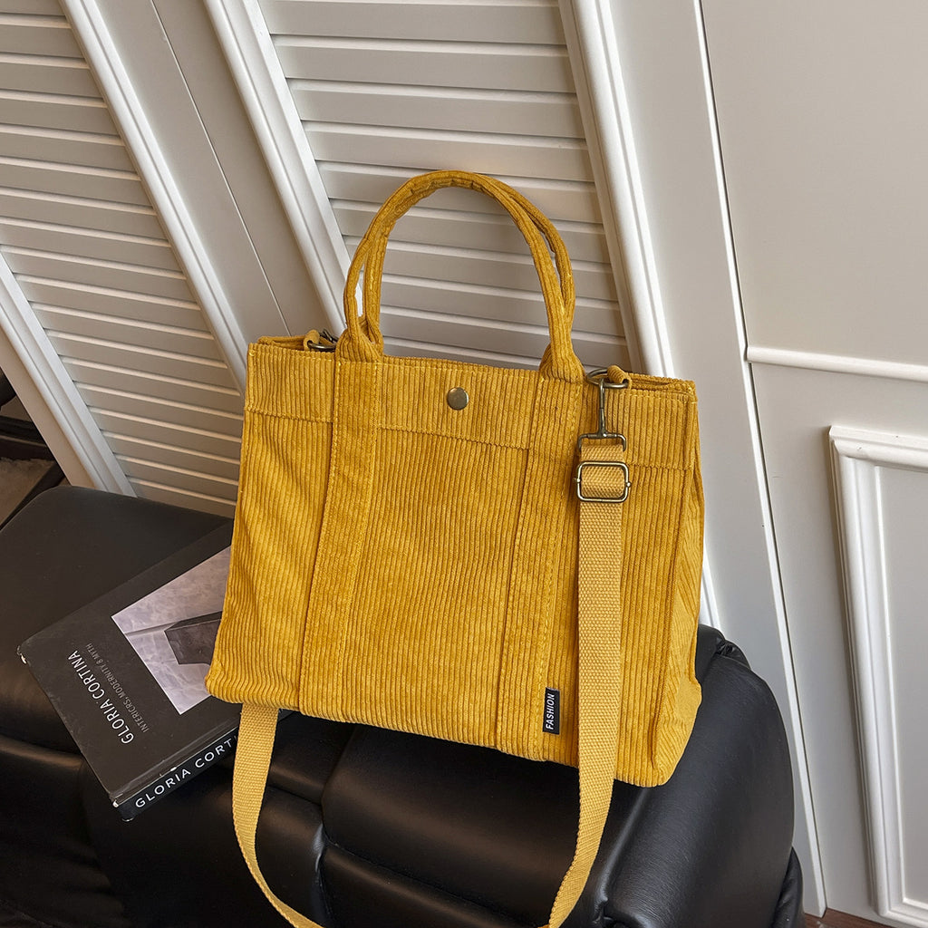 Women's Thick Corduroy Crossbody Cloth Bag