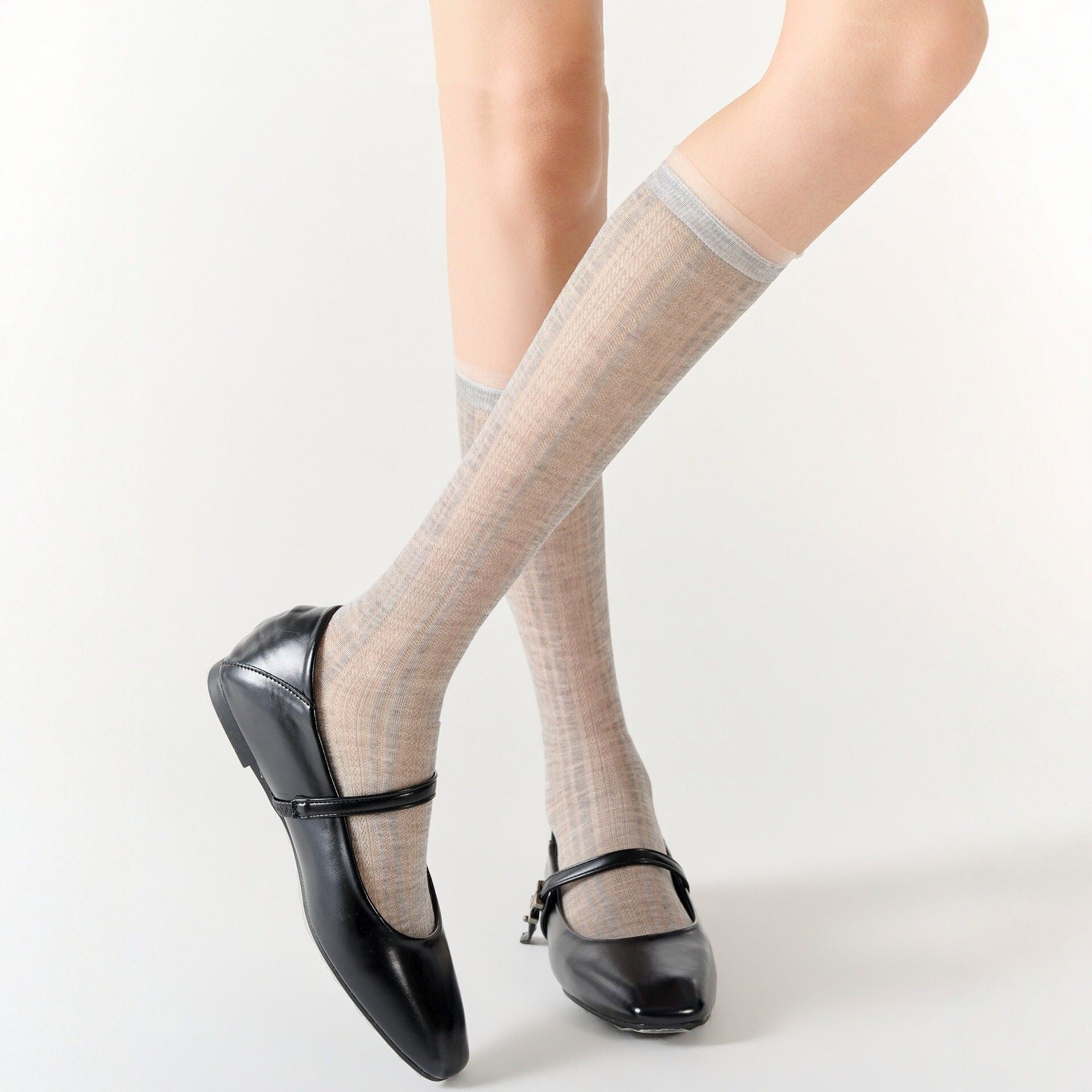 Ballet Style Calf Socks For Children In Spring And Summer, Thin, Breathable, Boneless Stacking Socks