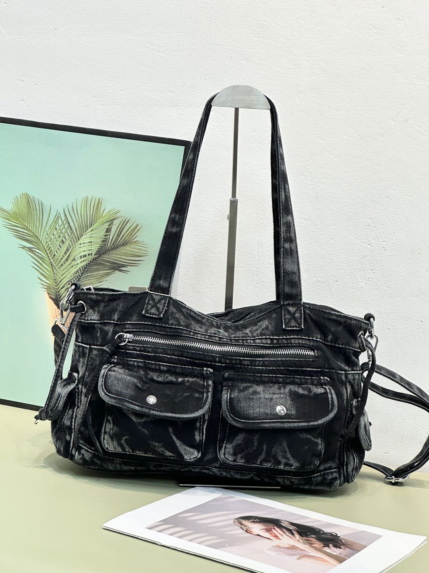 New Washed Denim Womens Shoulder Bag