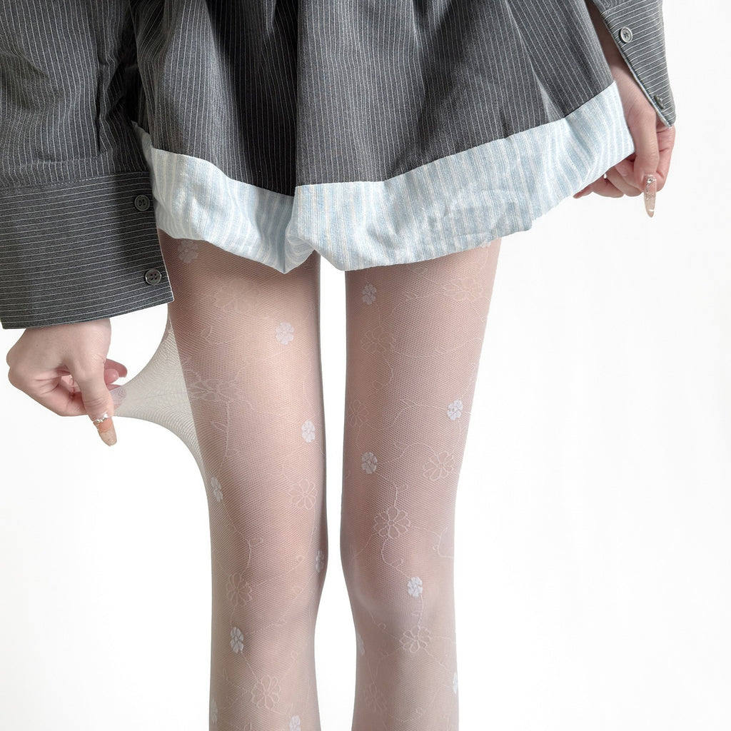 Ultra Thin Jacquard Stockings For Slimming And Versatile Base Socks And Pants For Women In Spring And Summer