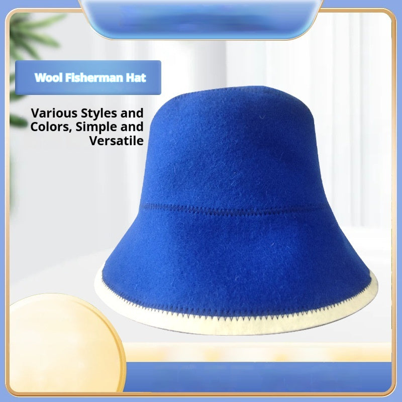 Thickened Absorbent  Foldable Wool Felt Fisherman Hat