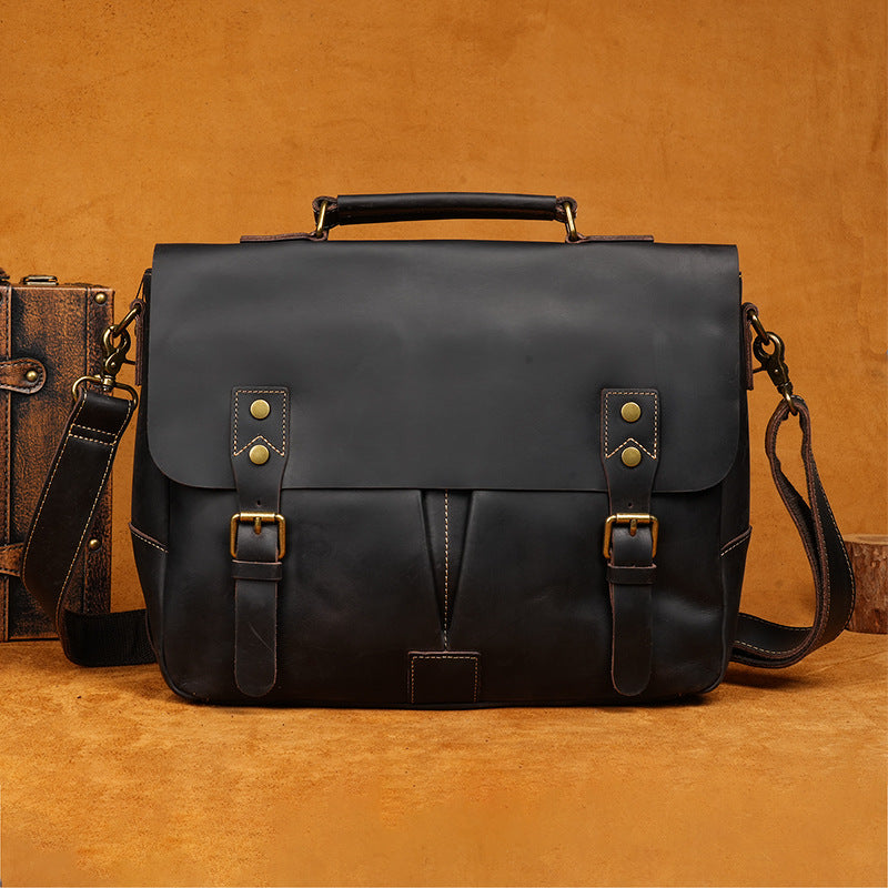 Men's Business Briefcase Shoulder Crossbody Bag