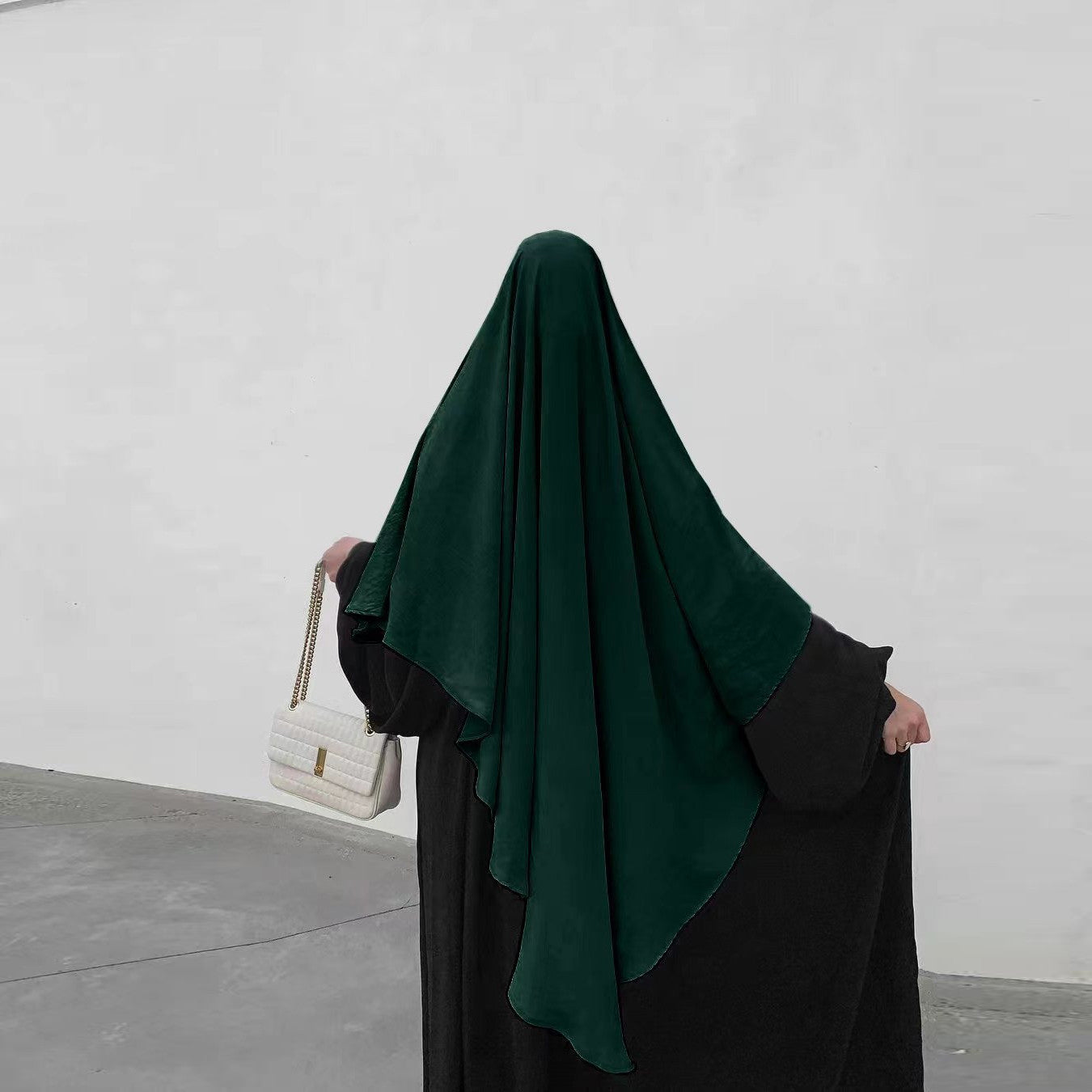 Extended And Widened Single-layer Ripped-edge Headscarf