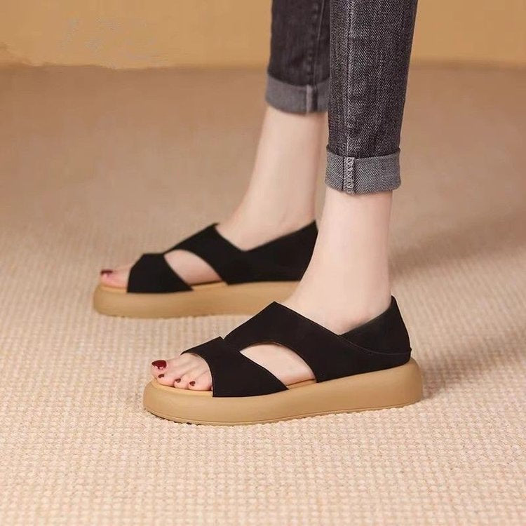 Womens Flat Open-toe Non-slip Sandals
