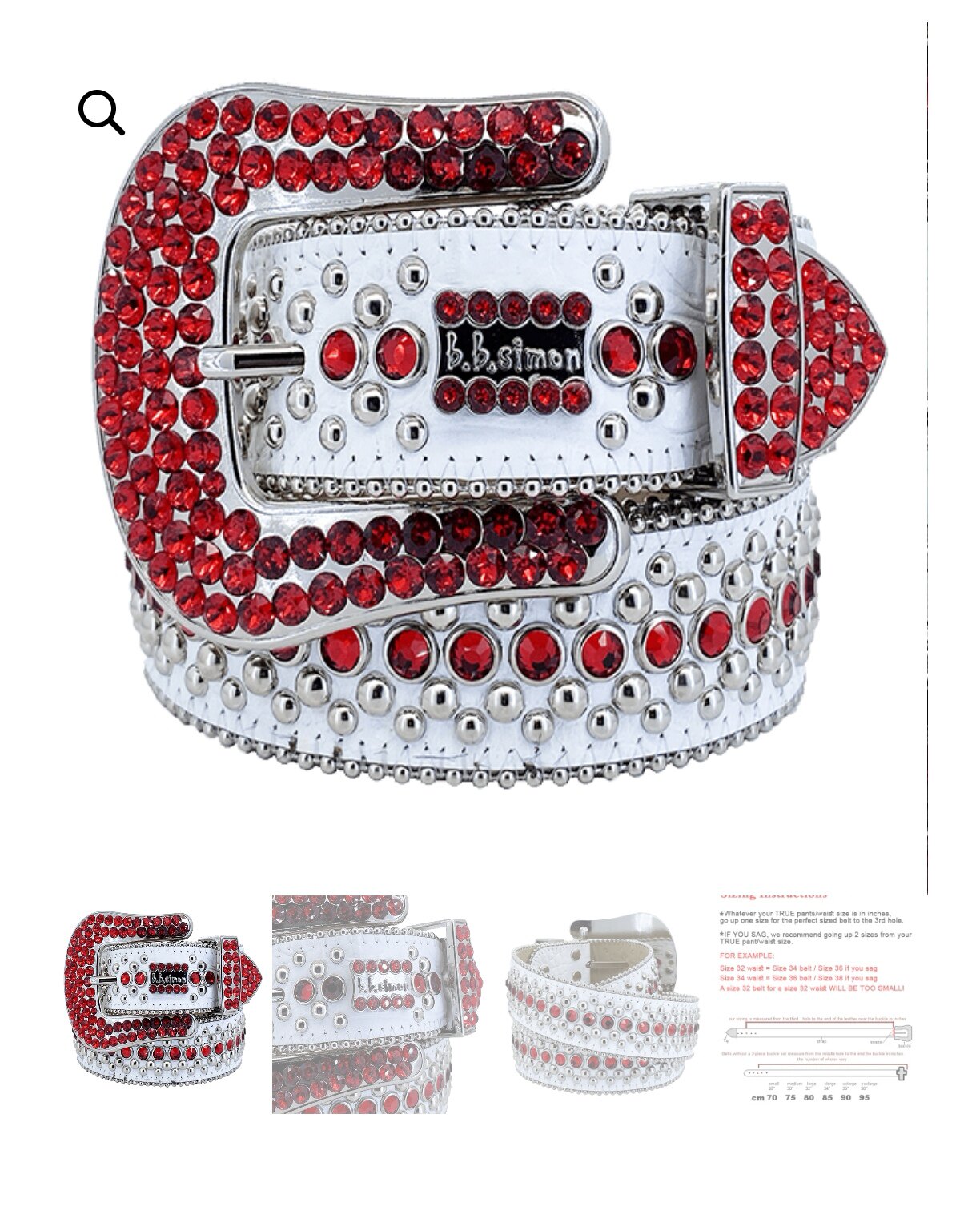 New Rhinestone Belt With Top-grain Leather Unisex