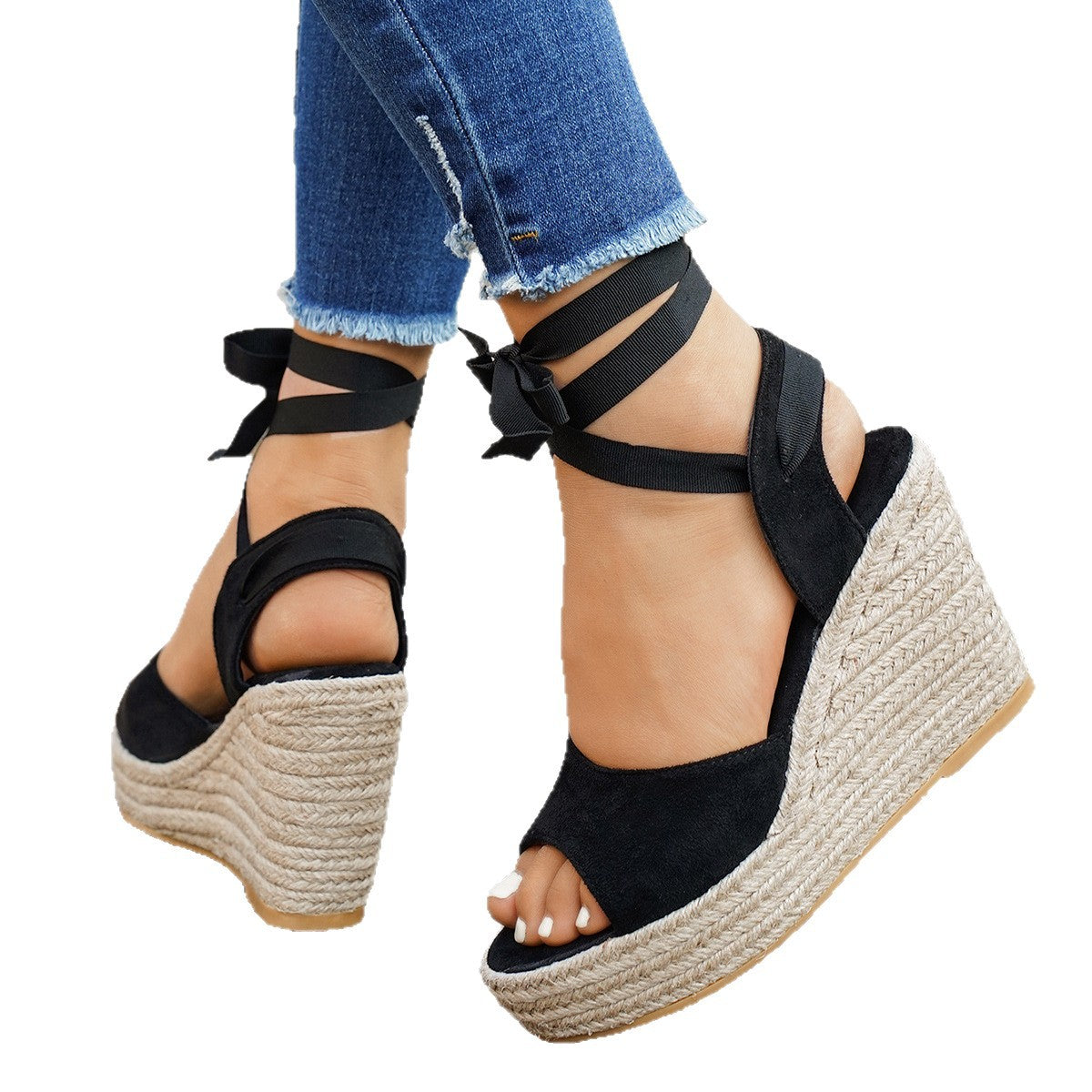 Women's Fashion Strap Plus-Size Open-Toe High-Heel Sandals
