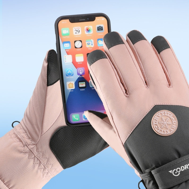 Skiing Gloves Winter Touch Screen Motorcycle Fleece-lined Warm